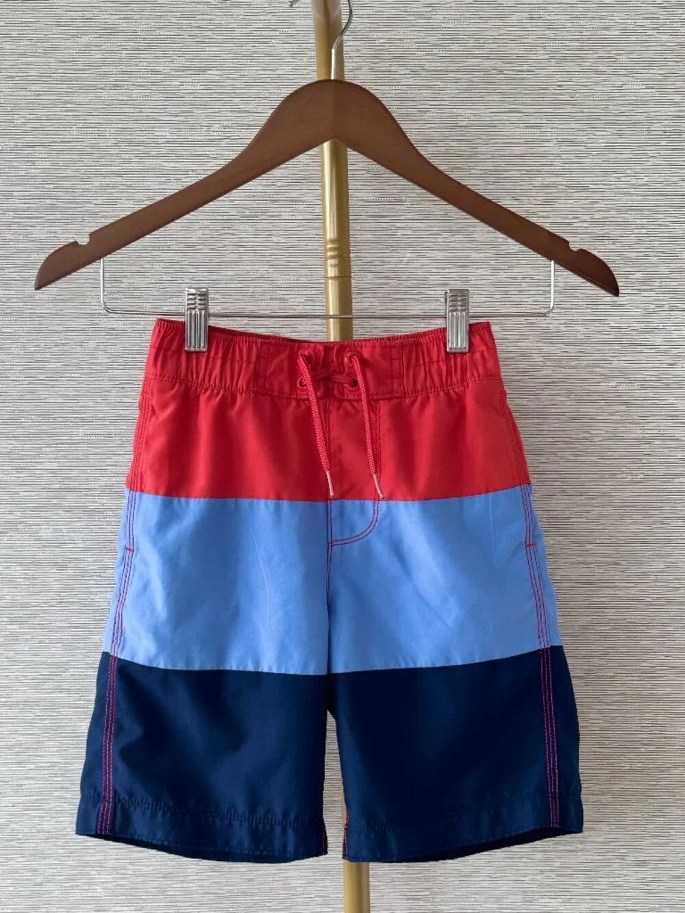 GAP Kids Blue and Red Swim Trunks